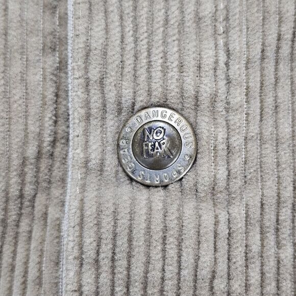 Vintage No Fear Coruroy Jacket Plaid Hood XL 100% Cotton Made in The USA Y2K - Picture 5 of 13